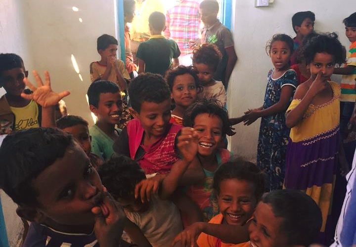 Yemenis kids in AL-Markazi camp