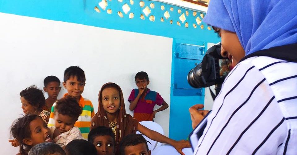 Yemenis kids at Al-Markazi school